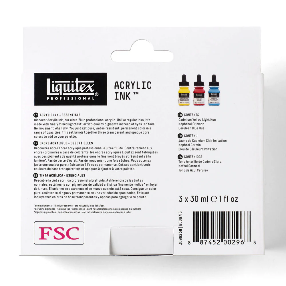 Acrylic Ink Set - 3x30ml - Essentials - Image 8