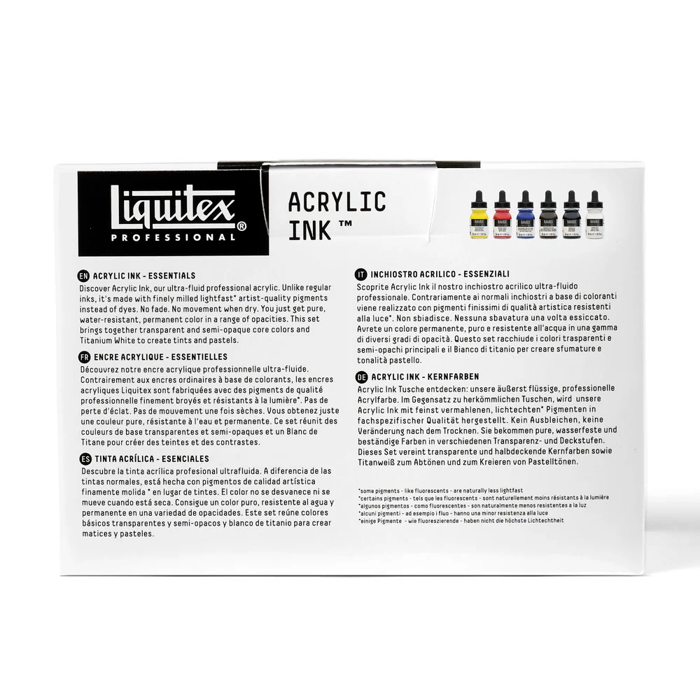 Acrylic Ink Set - 6x30ml - Essentials - Image 8