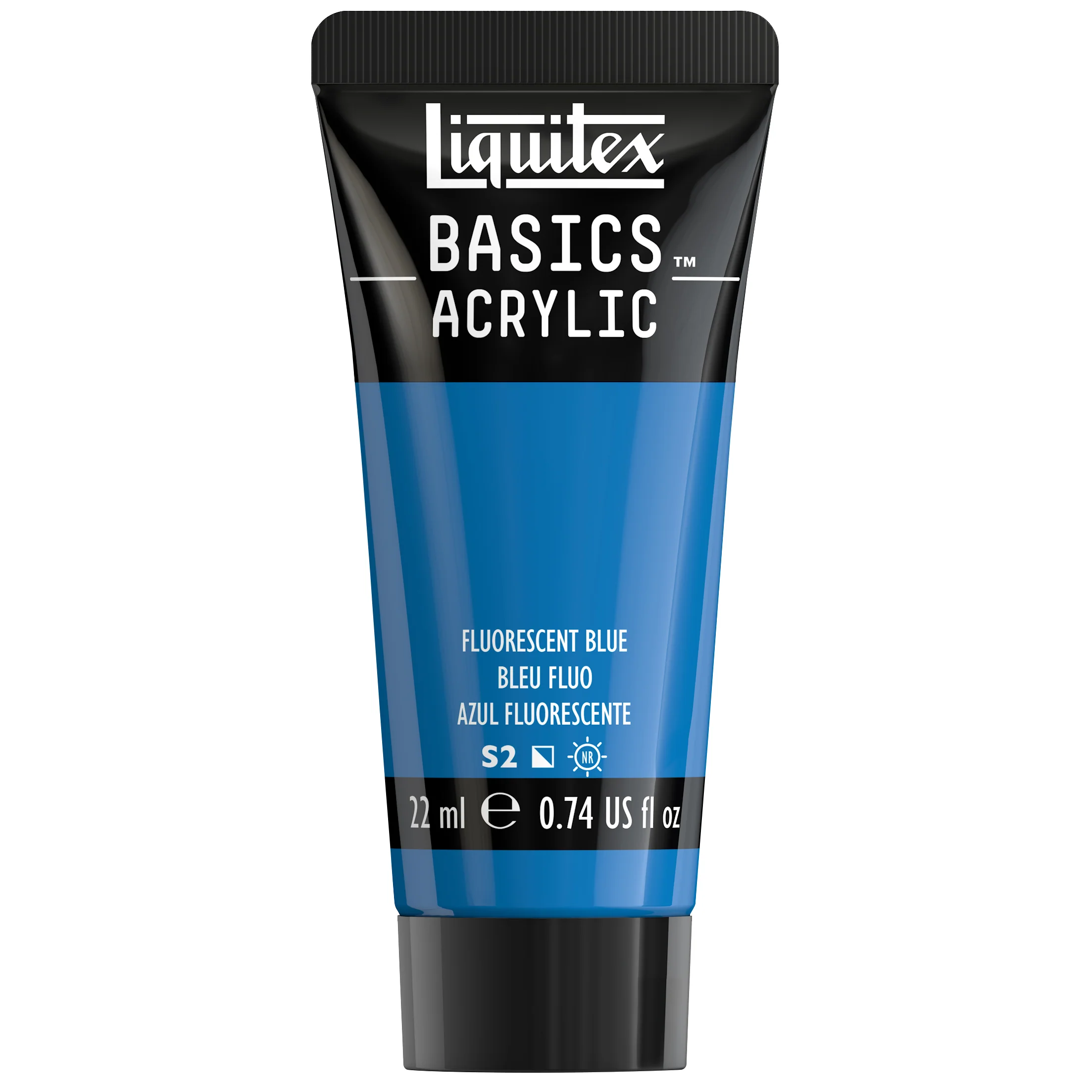 Basics Acrylic Color - Fluorescent Blue - Image 2