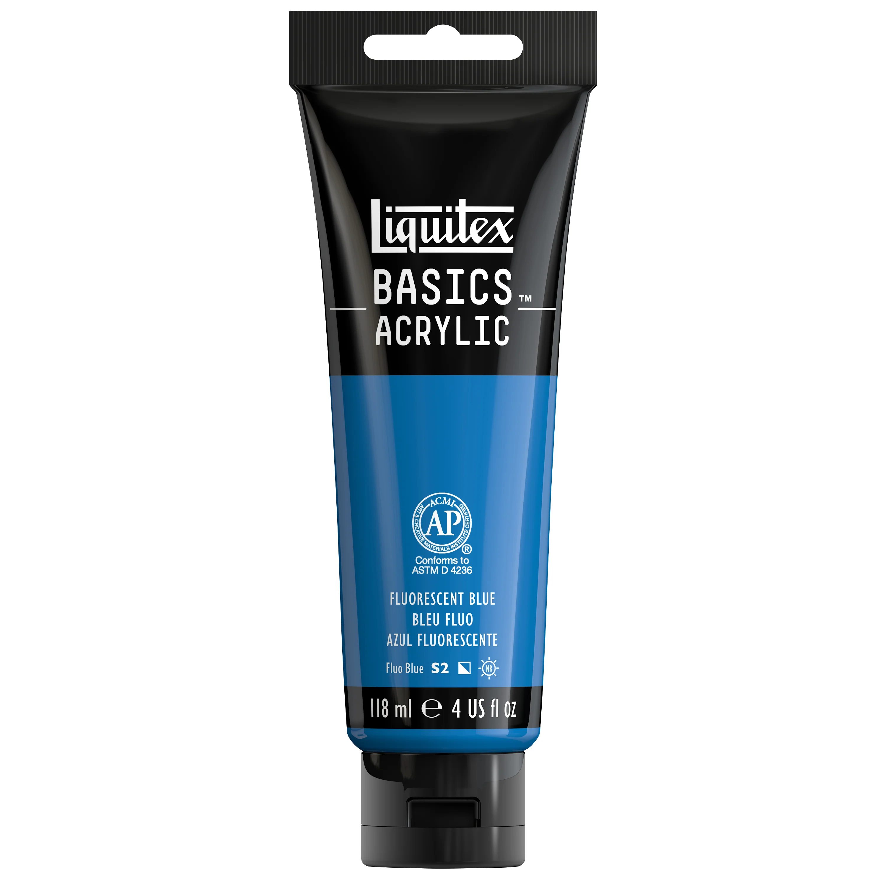 Basics Acrylic Color - Fluorescent Blue - Image 3