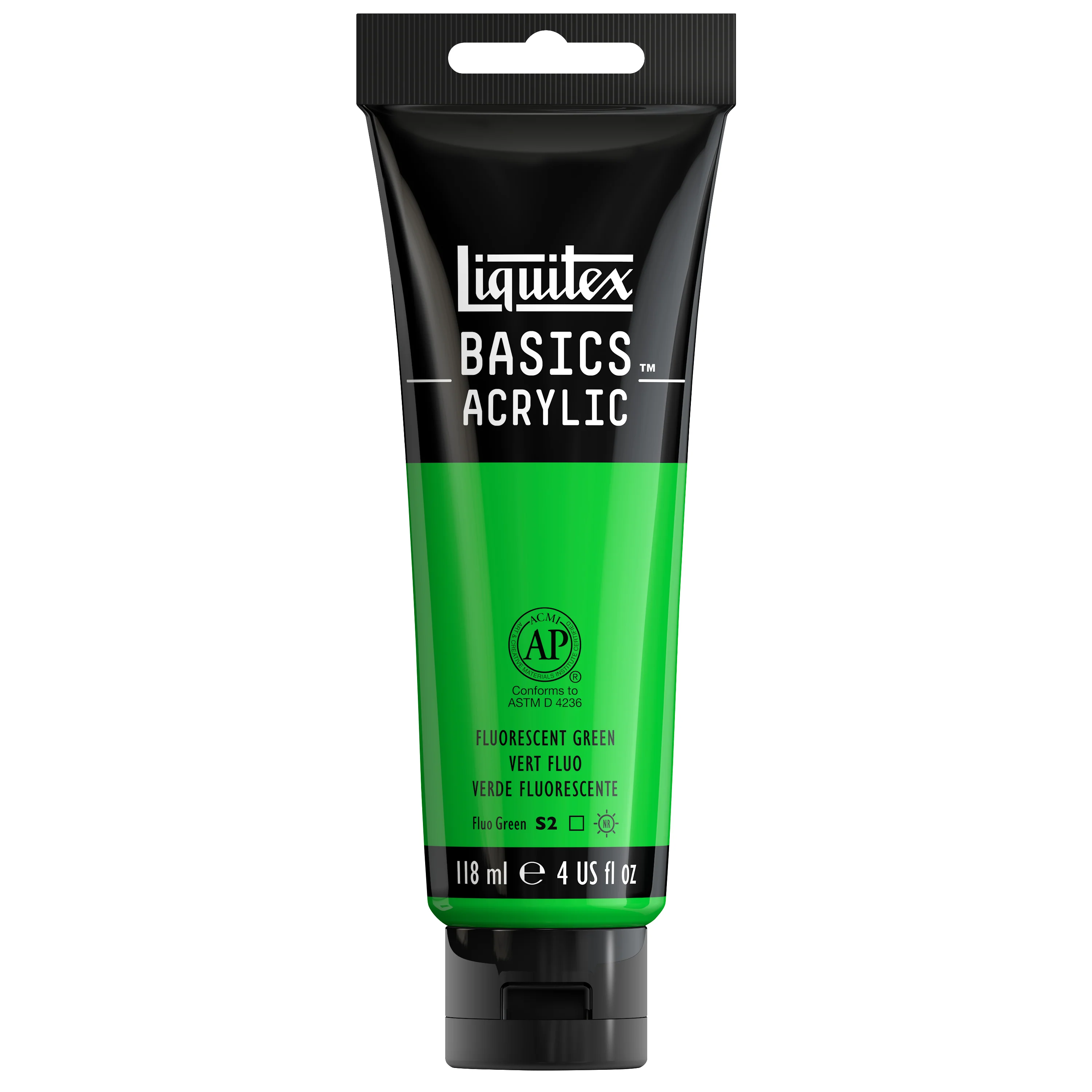 Basics Acrylic Color - Fluorescent Green - Image 3