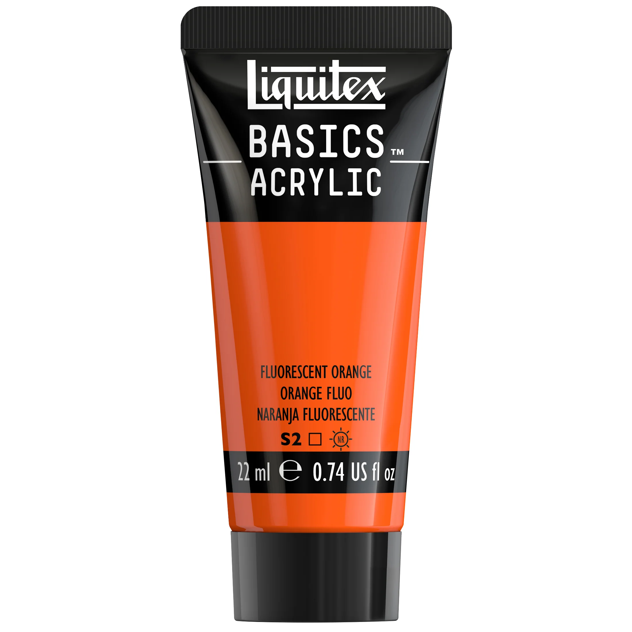 Basics Acrylic Color - Fluorescent Orange - Image 2