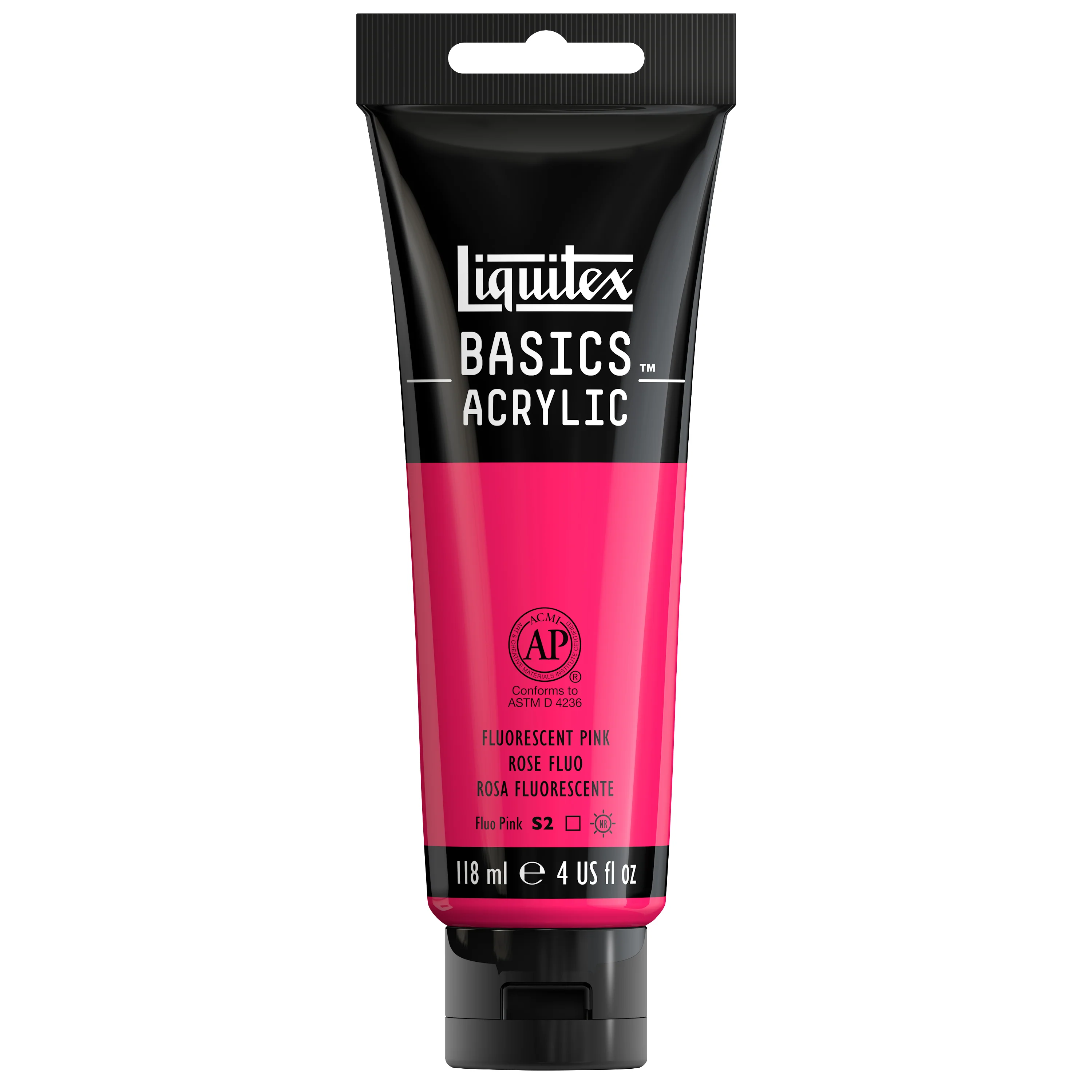 Basics Acrylic Color - Fluorescent Pink - Image 3