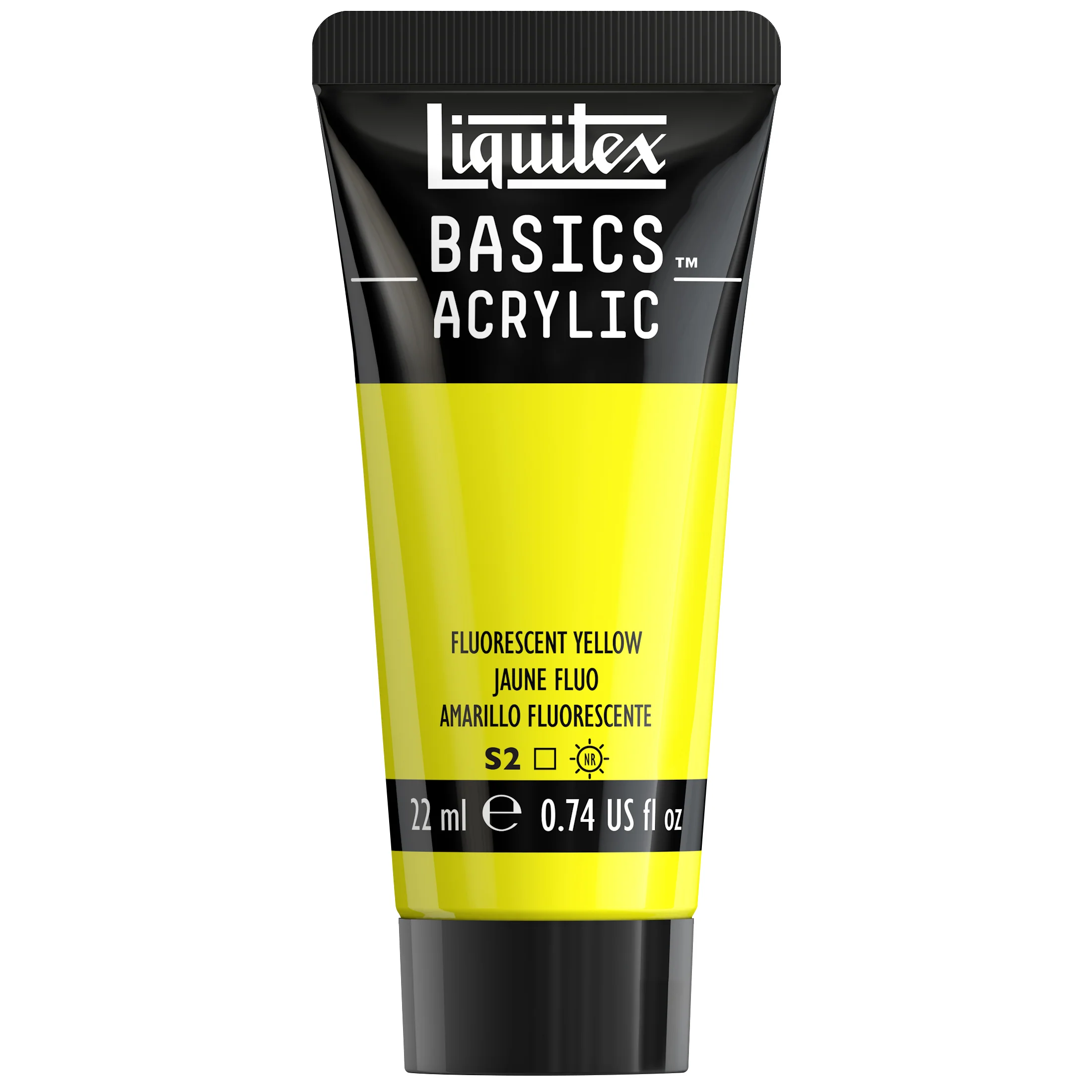 Basics Acrylic Color - Fluorescent Yellow - Image 2