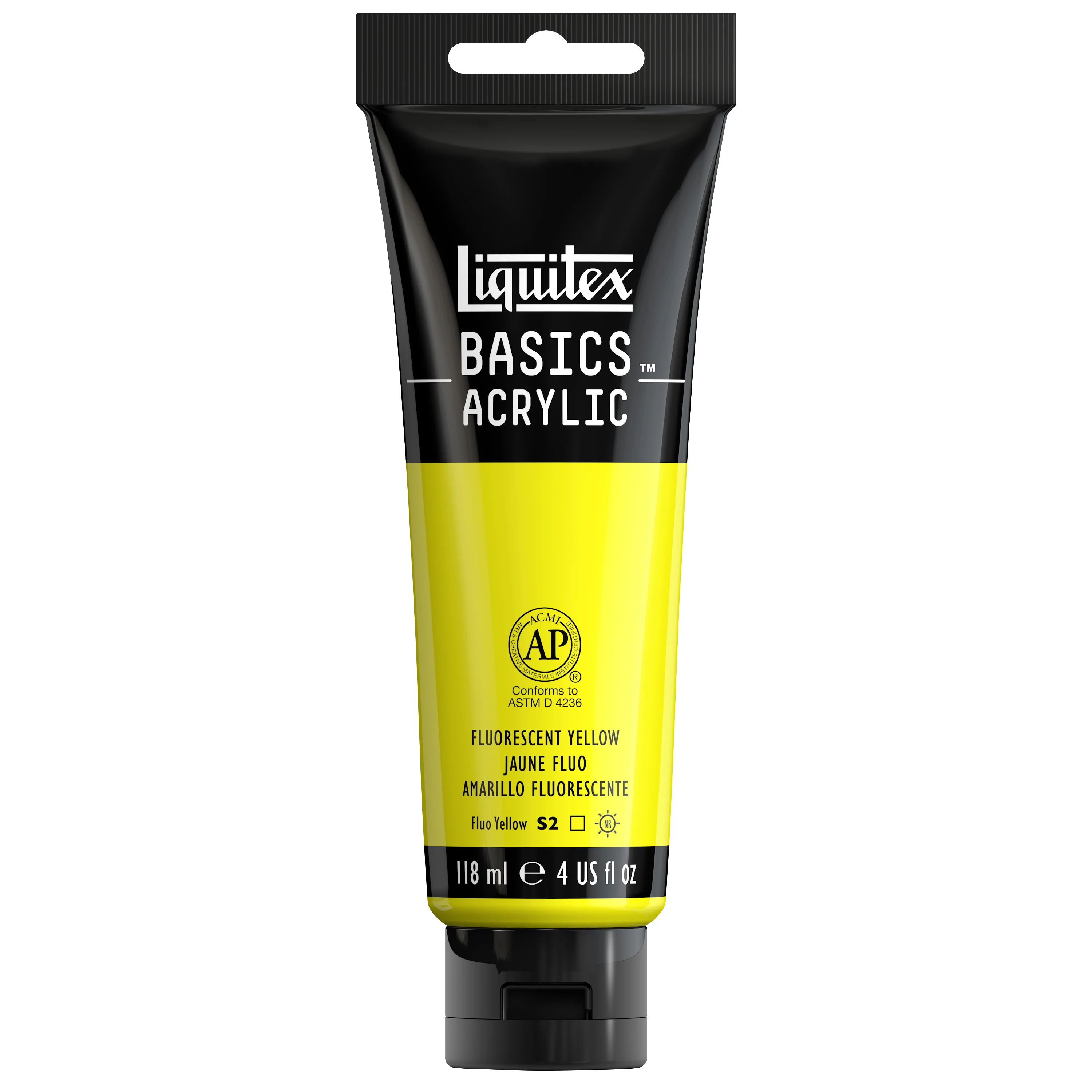 Basics Acrylic Color - Fluorescent Yellow - Image 3