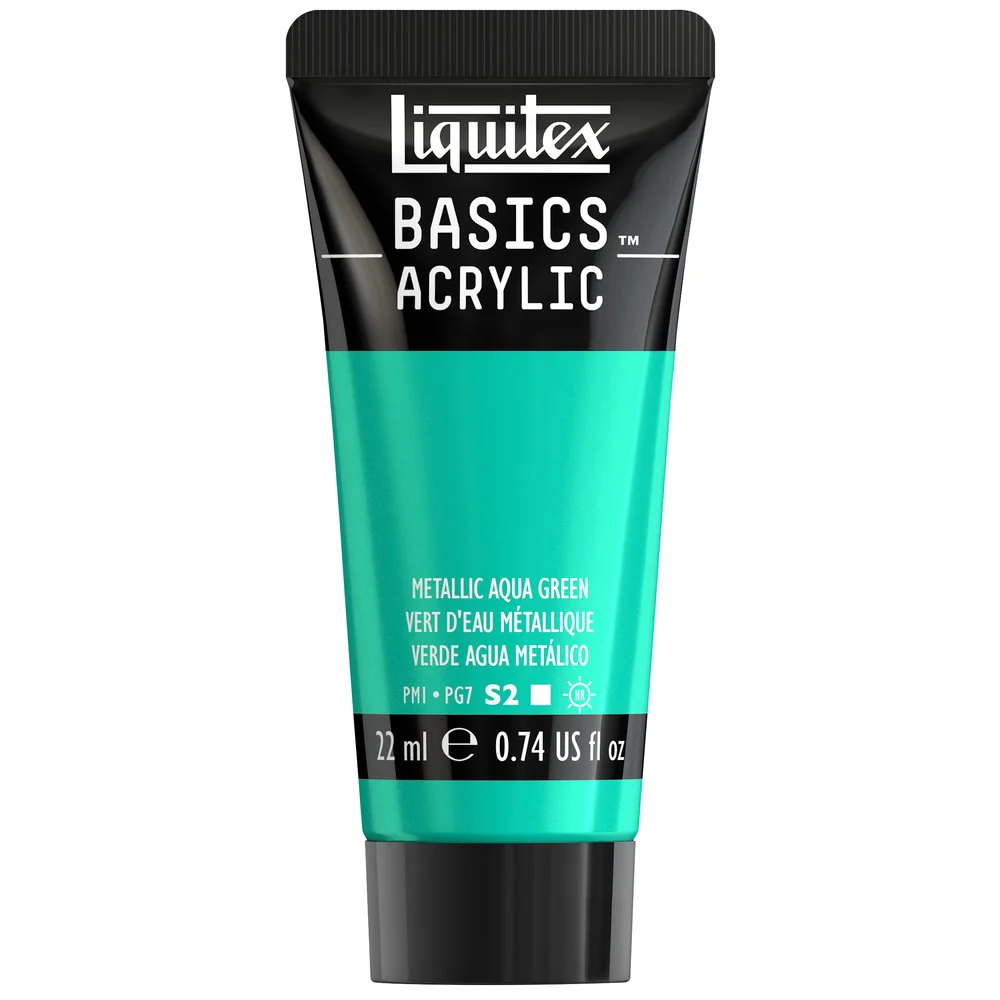Basics Acrylic Color - Metallic Aqua Green - Image 3
