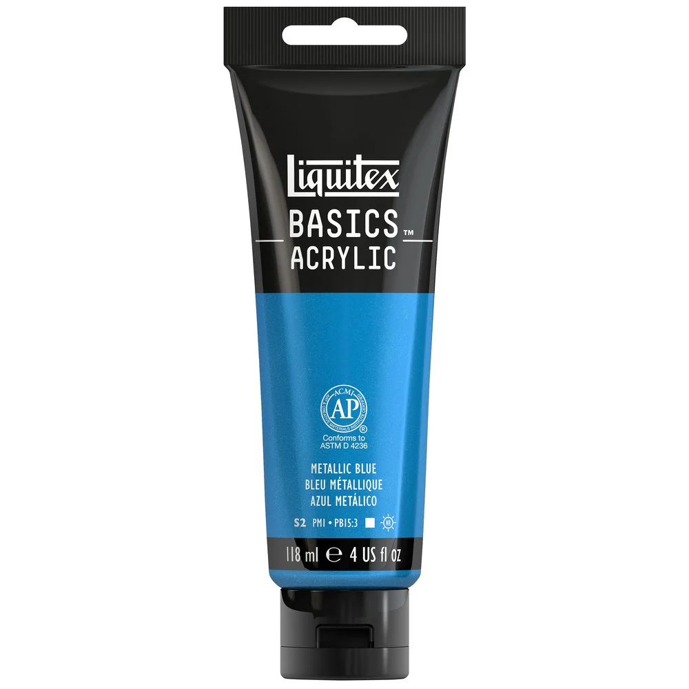 Basics Acrylic Color - Metallic Blue - Image 2