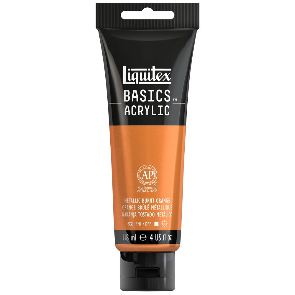 Basics Acrylic Color - Metallic Burnt Orange - Image 2