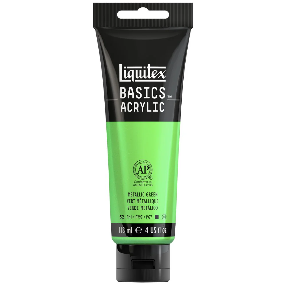Basics Acrylic Color - Metallic Green - Image 2