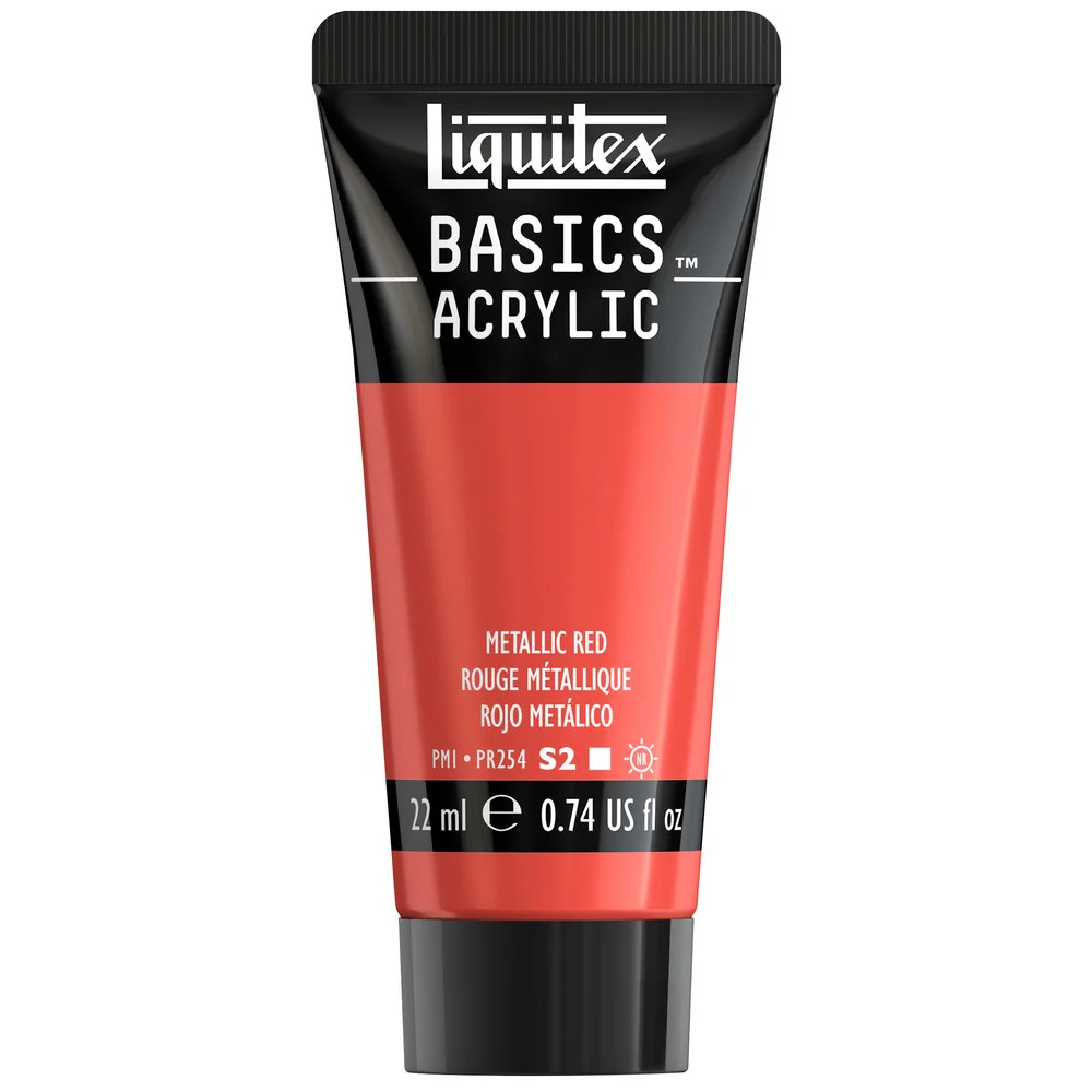 Basics Acrylic Color - Metallic Red - Image 3