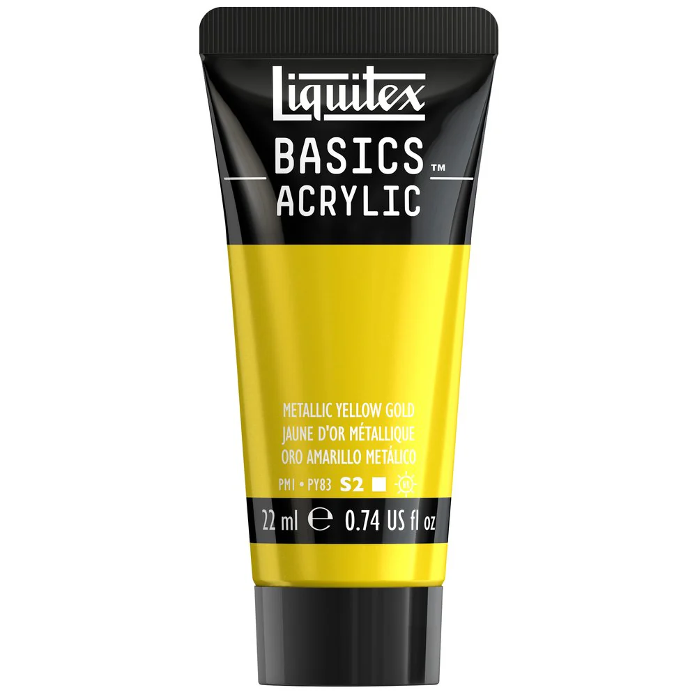 Basics Acrylic Color - Metallic Yellow Gold - Image 3