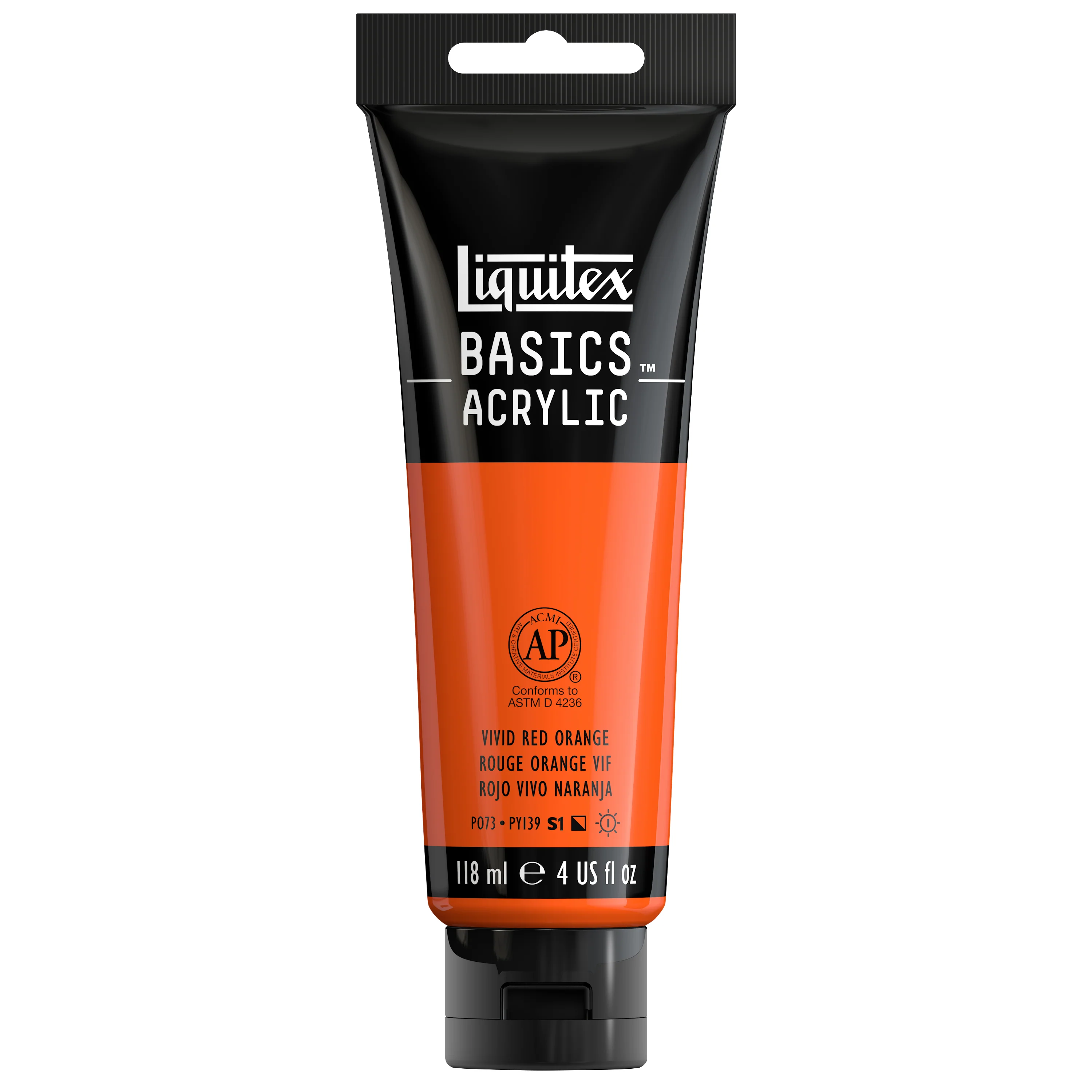Basics Acrylic Color - Vivid Red Orange - Image 3