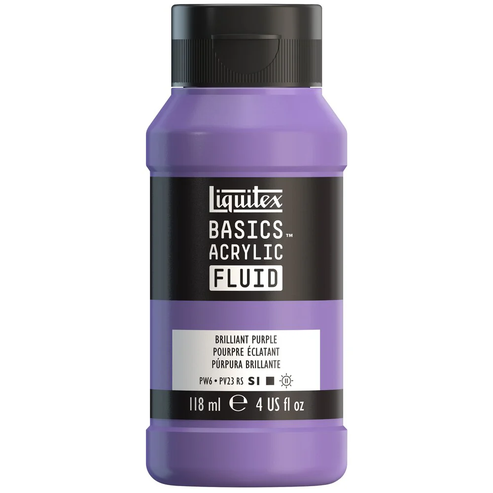 Basics Acrylic Fluid Color - Brilliant Purple - Image 2