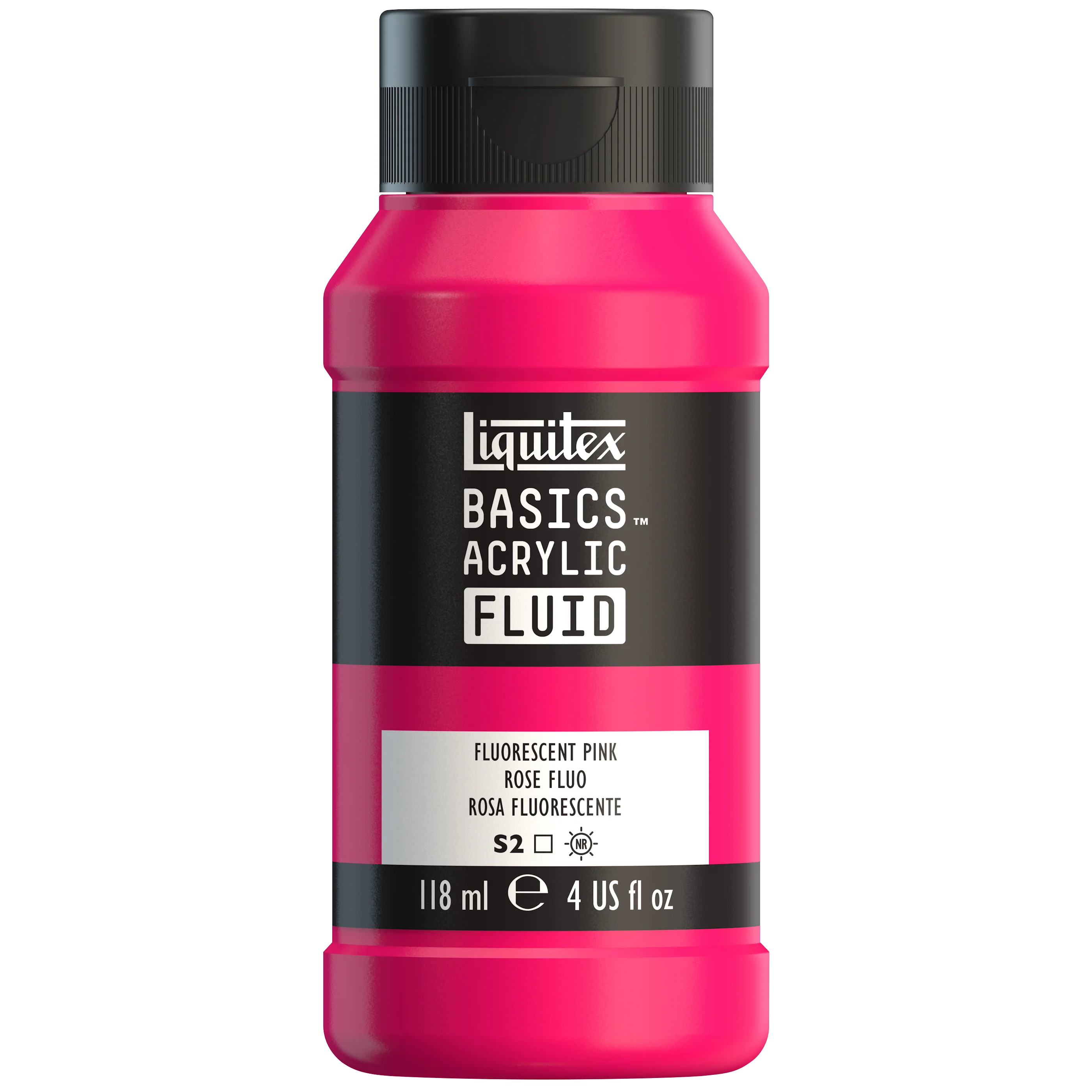 Basics Acrylic Fluid Color - Fluorescent Pink - Image 6
