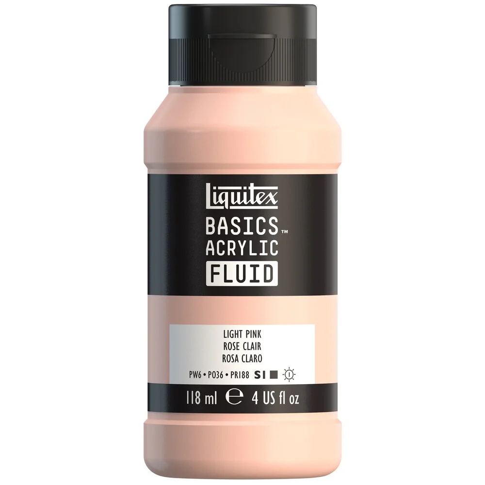 Basics Acrylic Fluid Color - Light Pink - Image 2