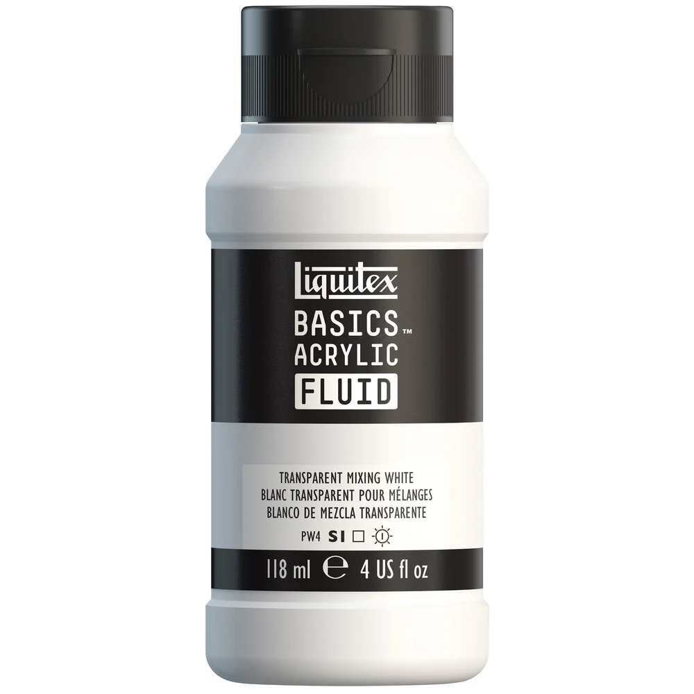 Basics Acrylic Fluid Color - Transparent Mixing White - Image 2