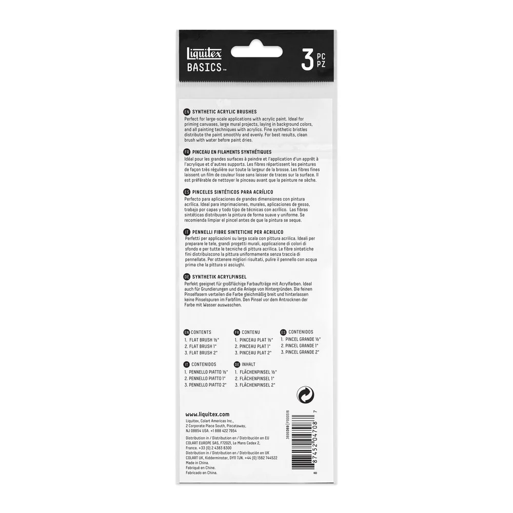 Basics Brush Synthetic Hair Set - 3 Pack - Image 4