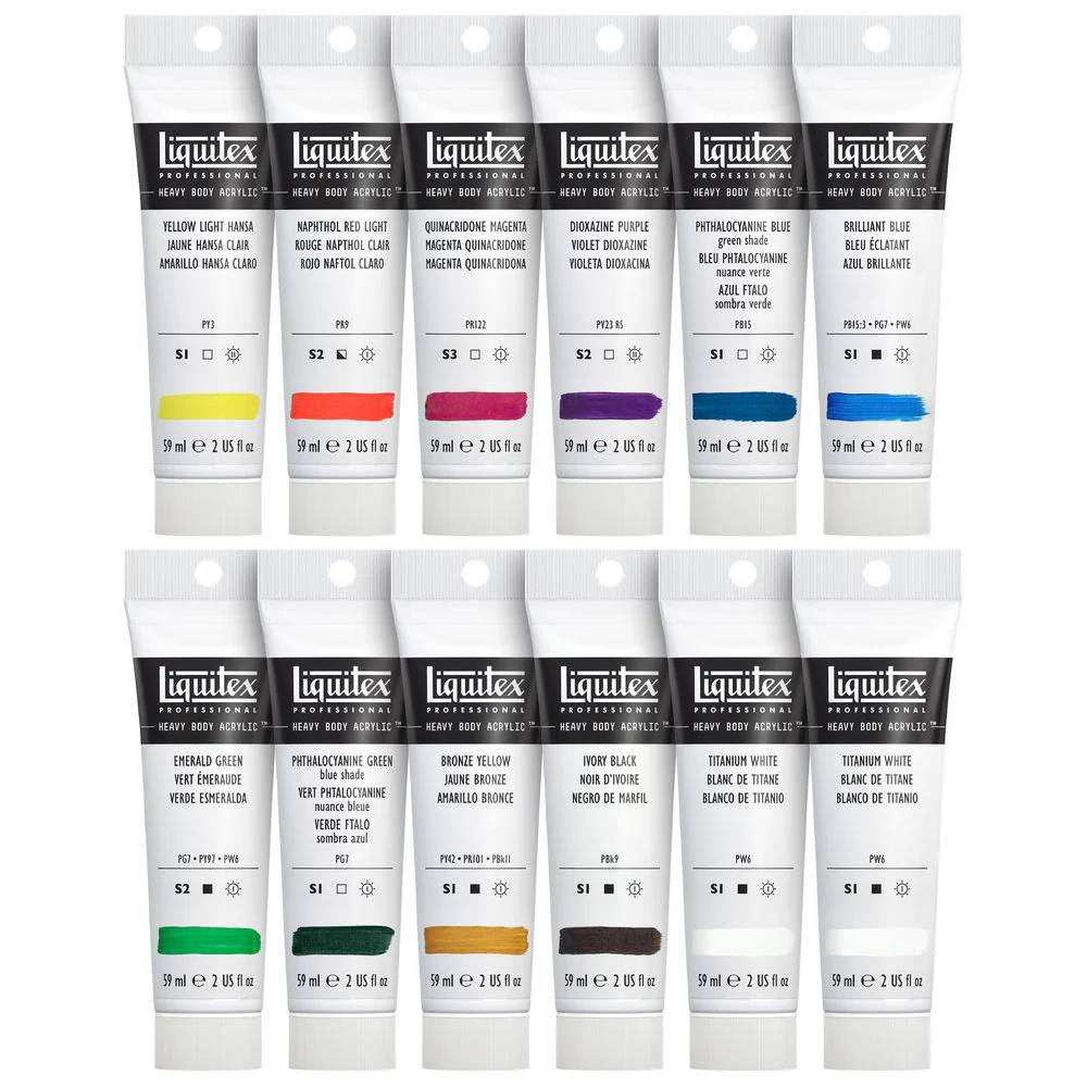 Heavy Body Acrylic Set - 12x59ml - Classics - Image 3