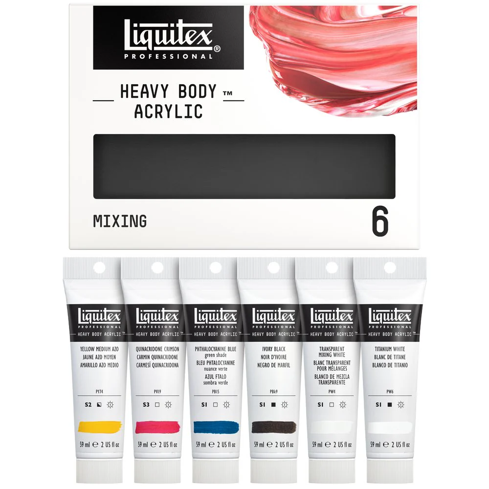 Heavy Body Acrylic Set - 6x59ml - Mixing - Image 3