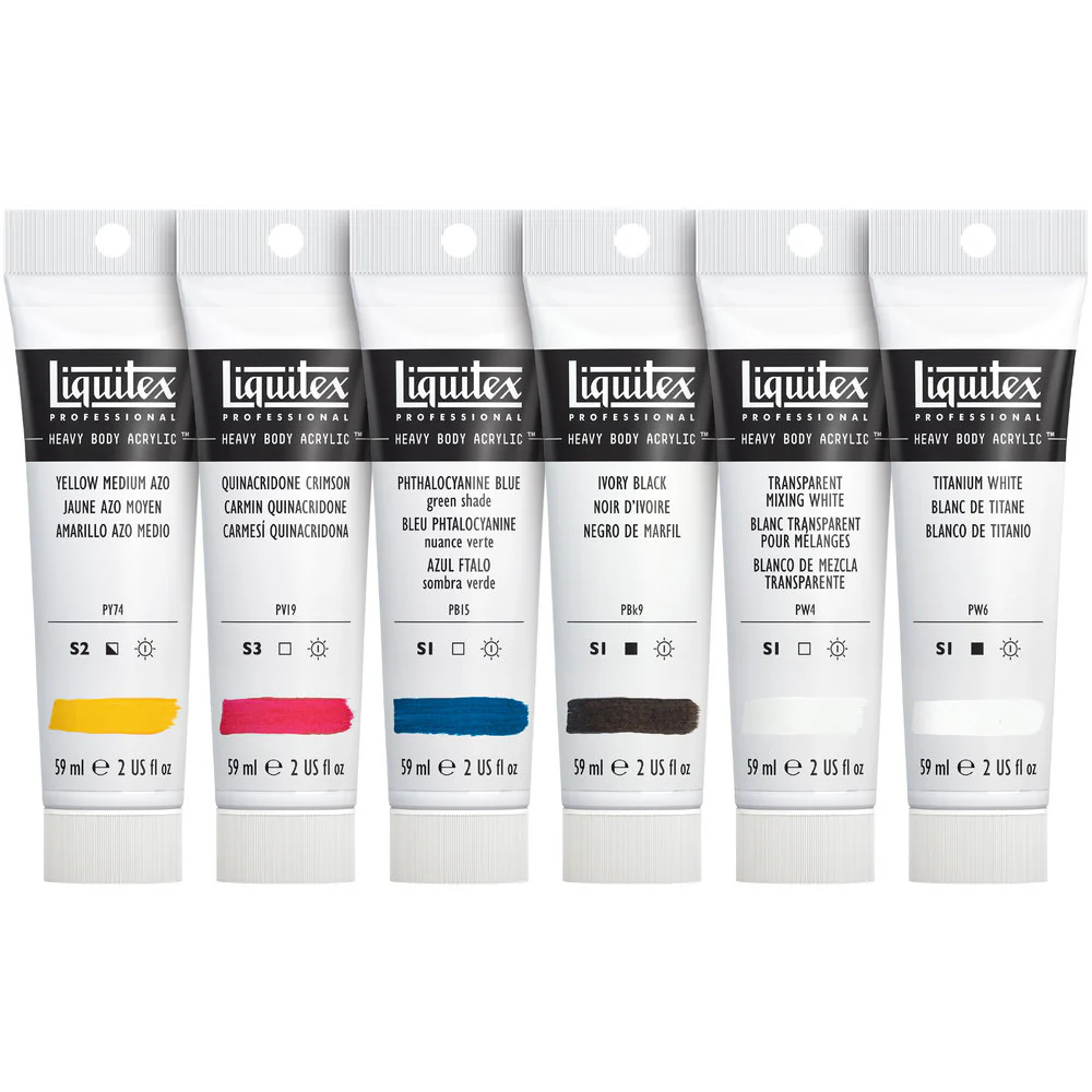 Heavy Body Acrylic Set - 6x59ml - Mixing - Image 5