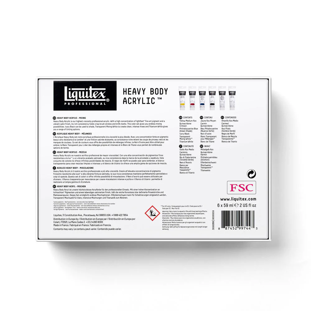 Heavy Body Acrylic Set - 6x59ml - Mixing - Image 8