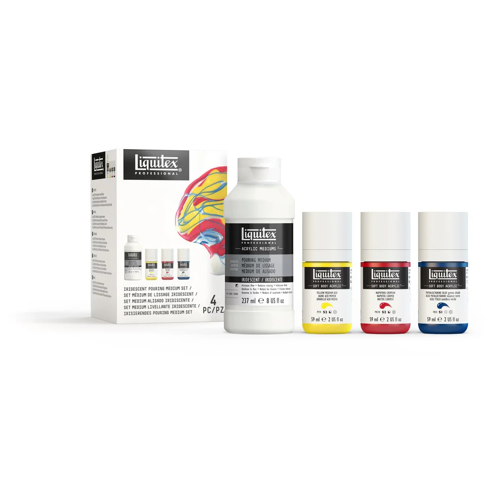 Professional Iridescent Pouring Medium + Soft Body Set