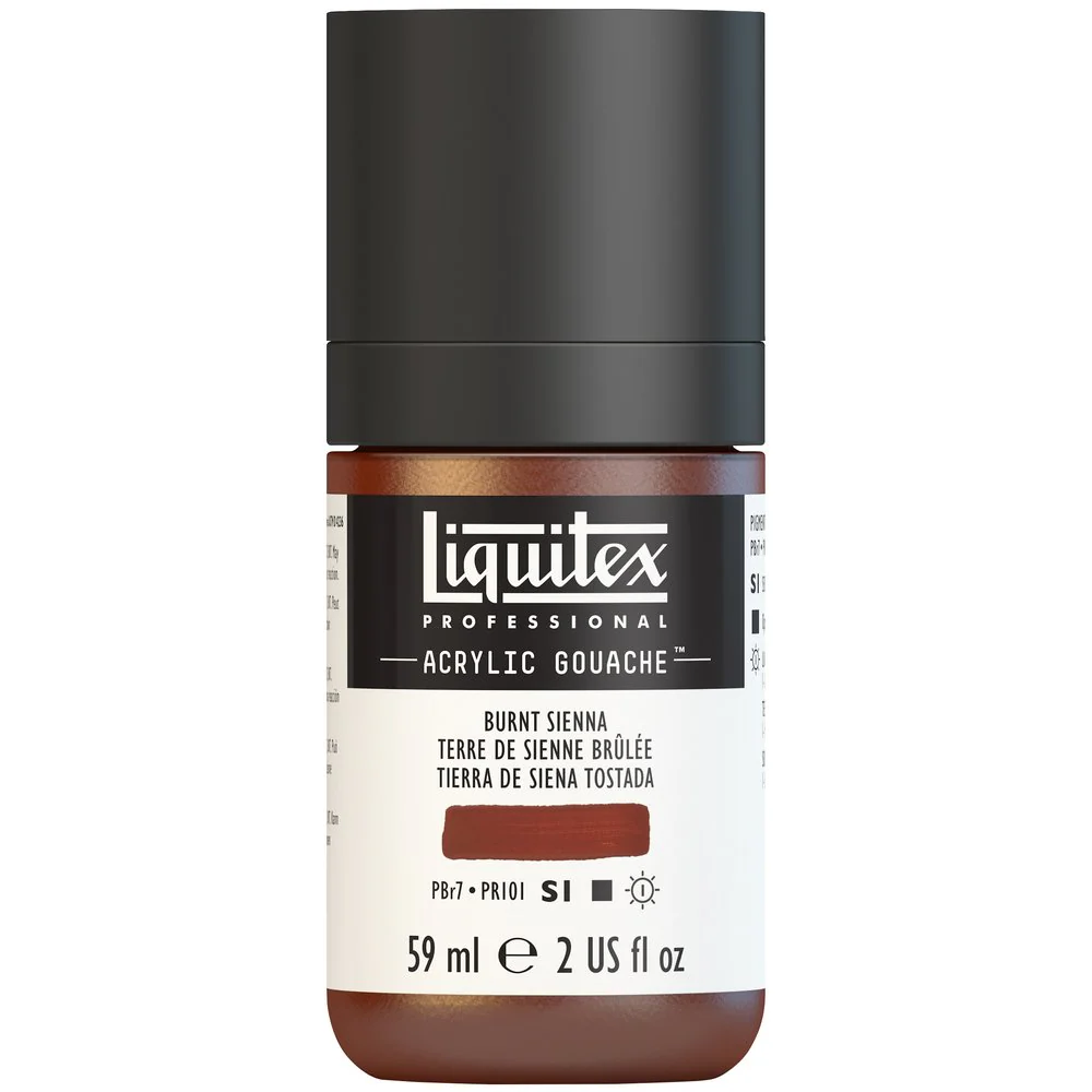 Professional Acrylic Gouache - Burnt Sienna - Image 2