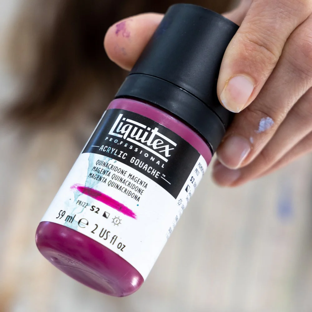 Professional Acrylic Gouache - Light Blue Permanent - Image 6