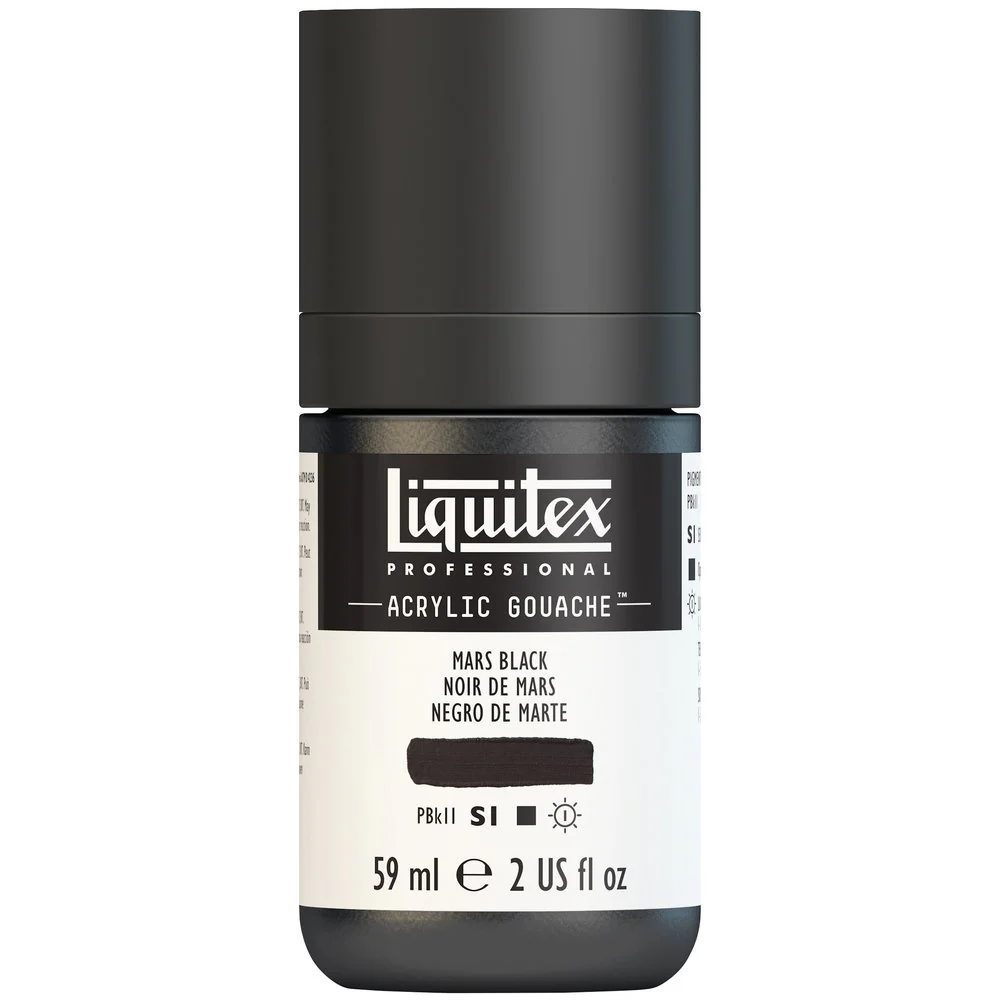 Professional Acrylic Gouache - Mars Black - Image 2