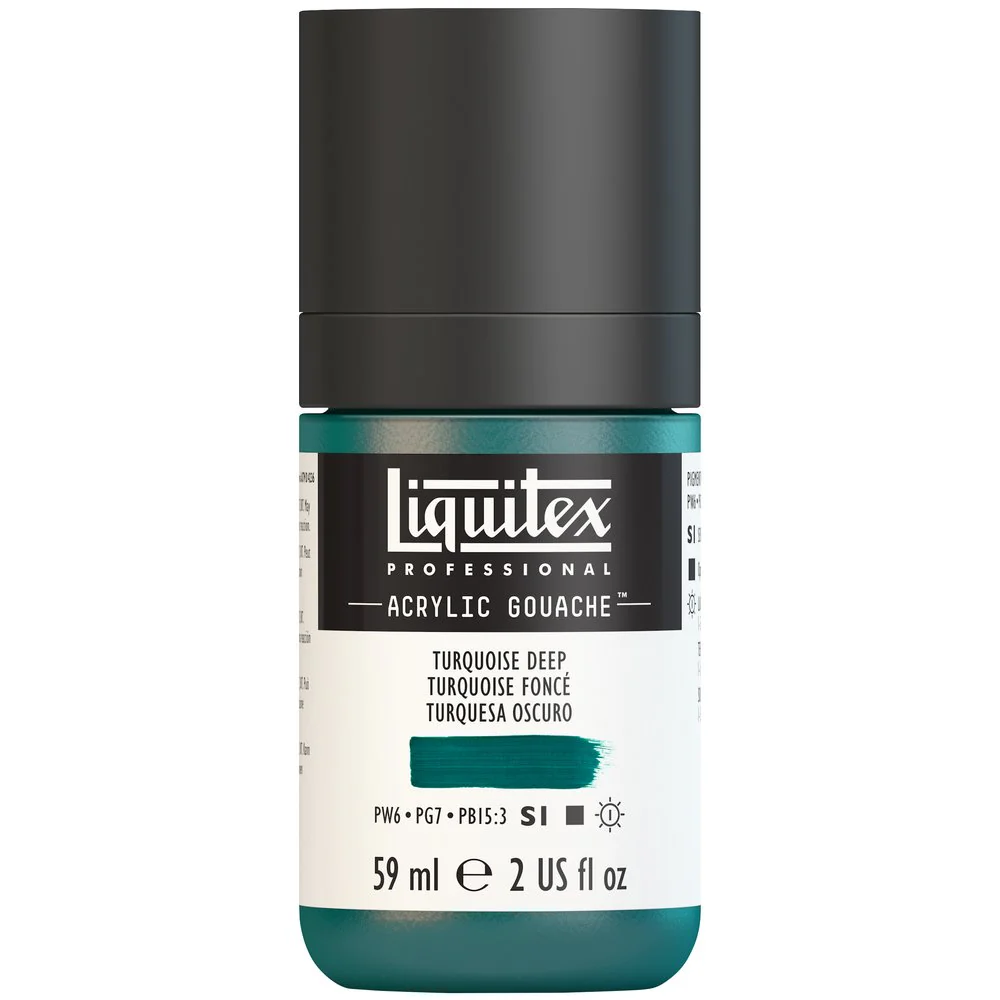 Professional Acrylic Gouache - Turquoise Deep - Image 2