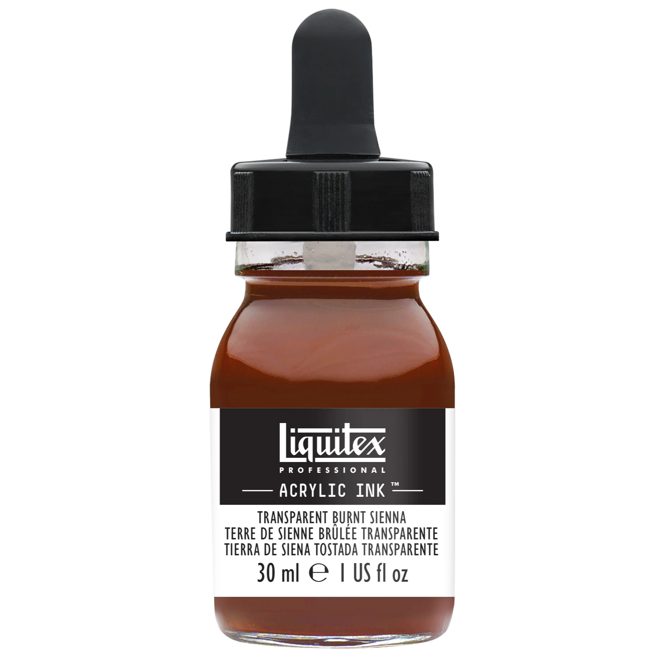 Professional Acrylic Ink - Transparent Burnt Sienna - Image 2