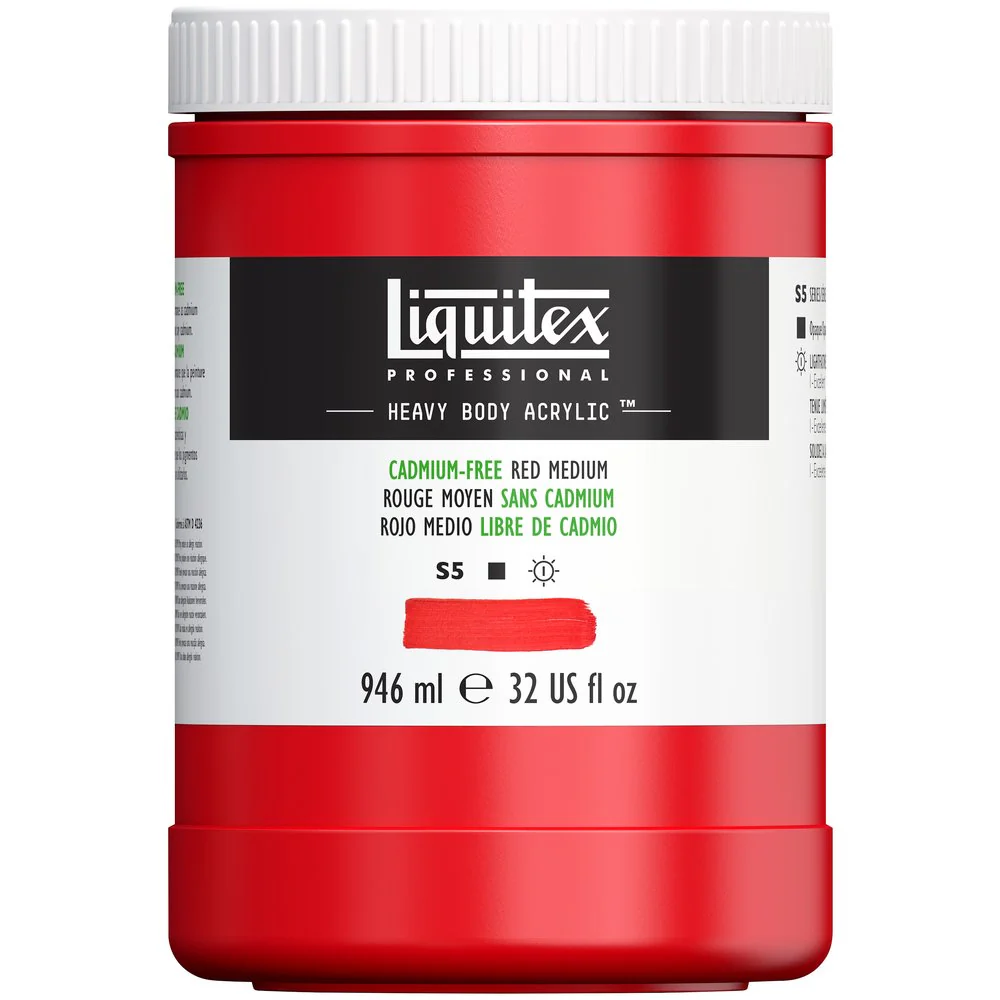Professional Heavy Body Acrylic - Cadmium-Free Red Medium - Image 7