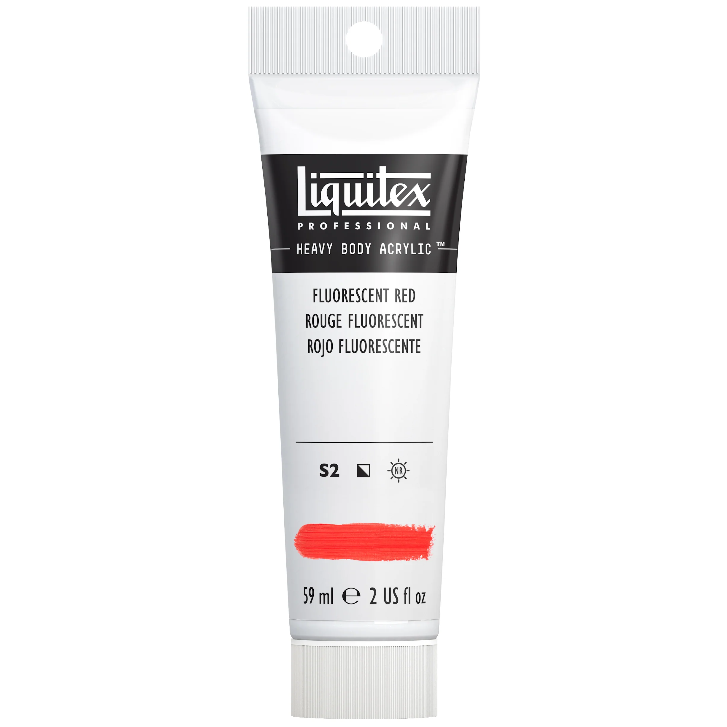 Professional Heavy Body Acrylic - Fluorescent Red - Image 2