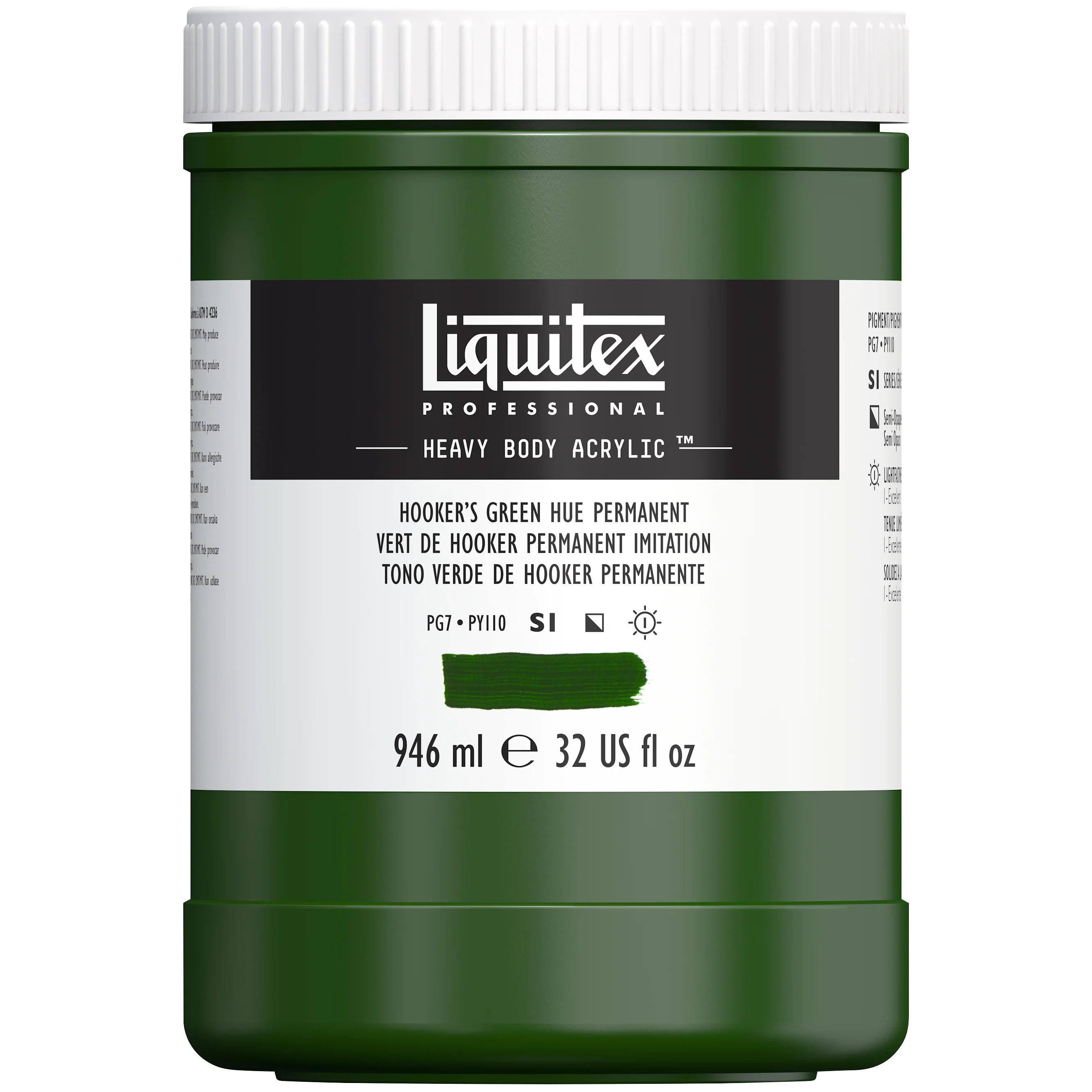 Professional Heavy Body Acrylic - Hooker’s Green Hue Permanent - Image 4