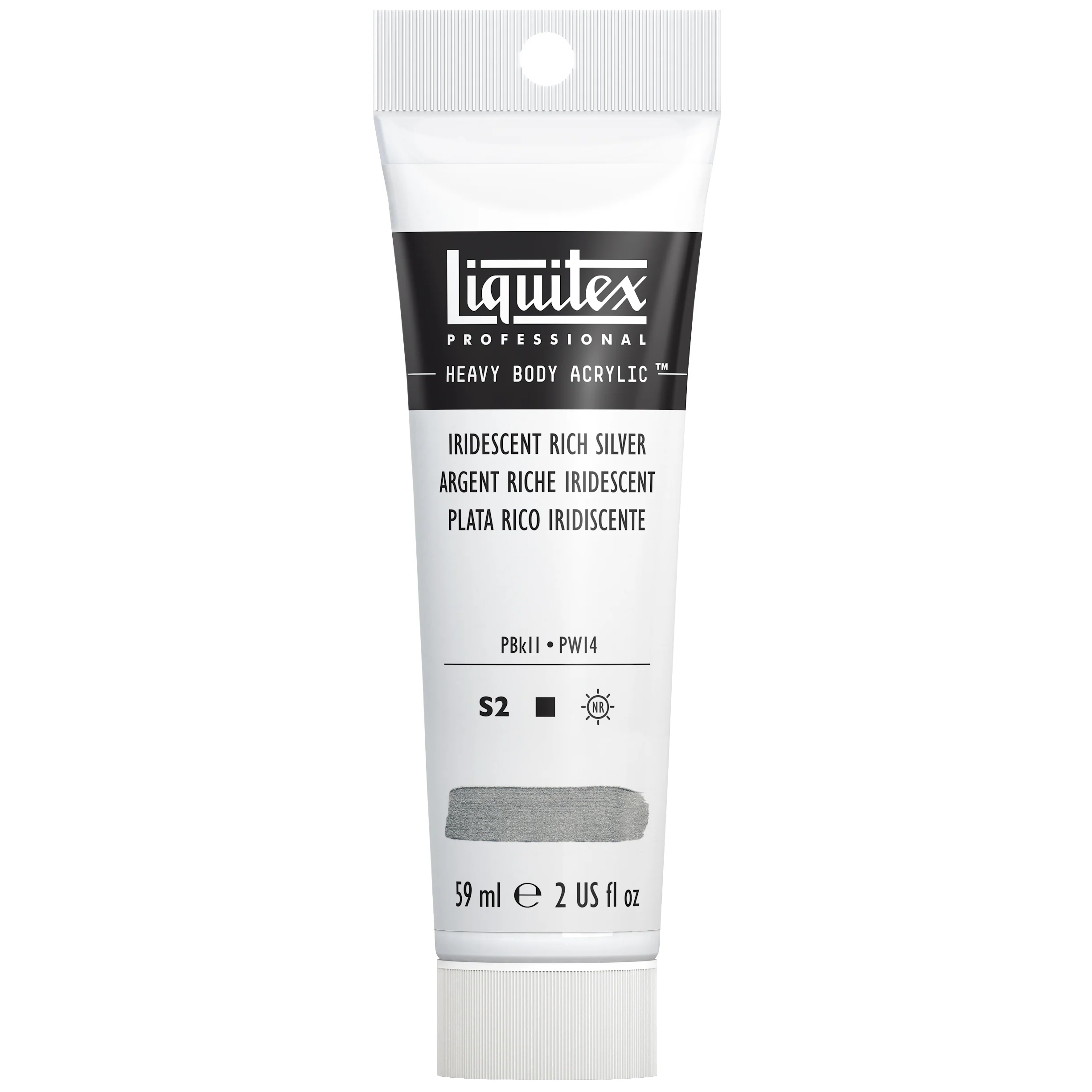 Professional Heavy Body Acrylic - Iridescent Rich Silver - Image 3