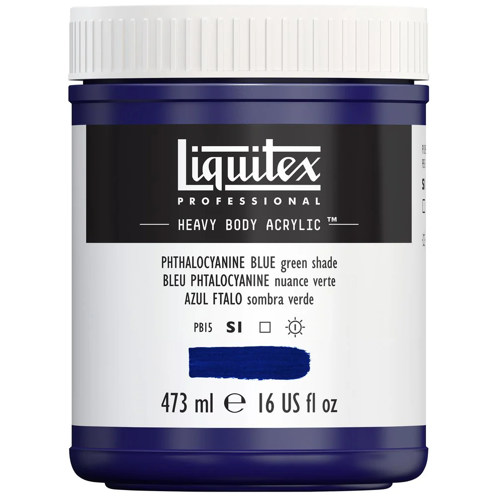 Professional Heavy Body Acrylic - Phthalocyanine Blue Green Shade - Image 12