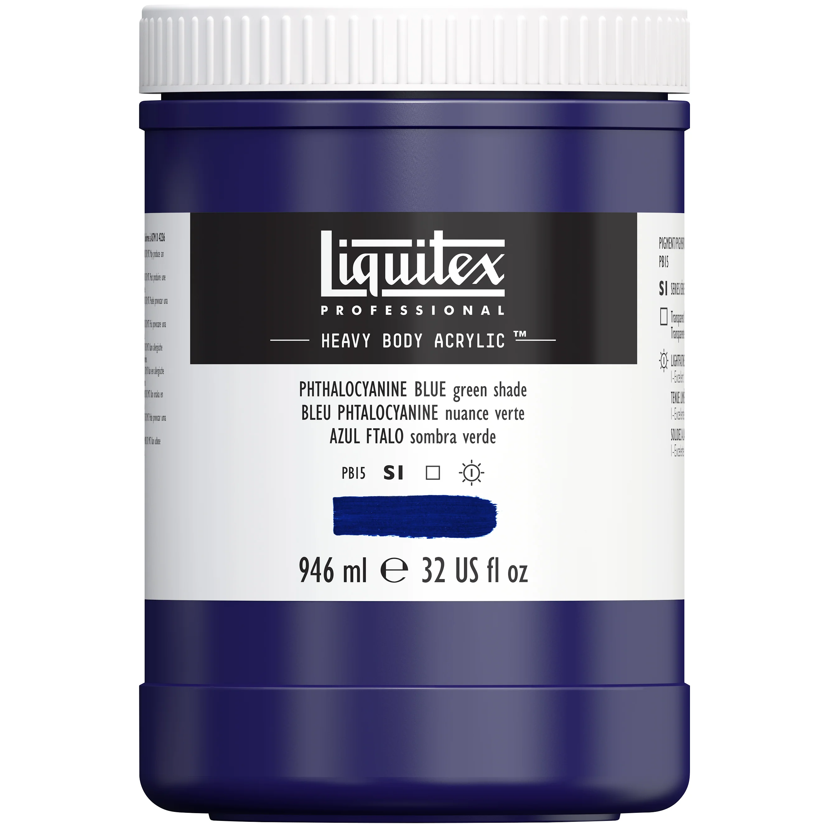 Professional Heavy Body Acrylic - Phthalocyanine Blue Green Shade - Image 5
