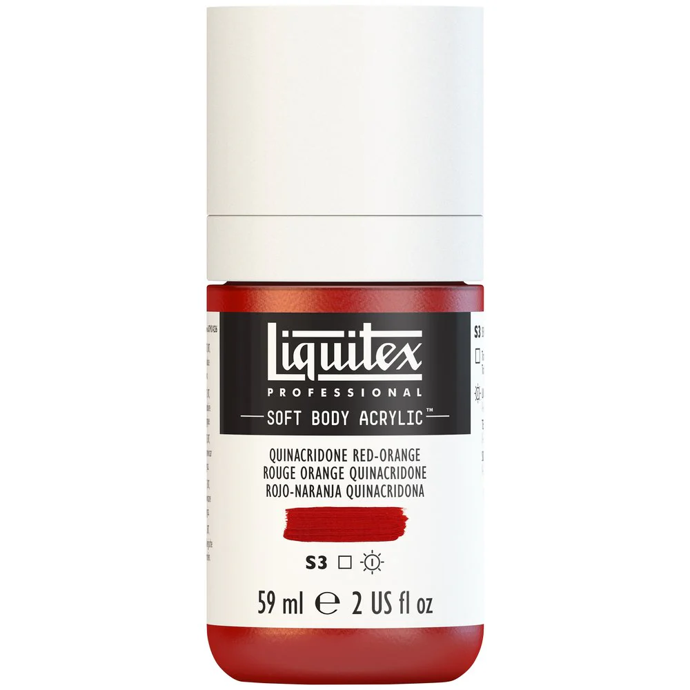 Professional Soft Body Acrylic - Quinacridone Red-Orange - Universal - Image 2